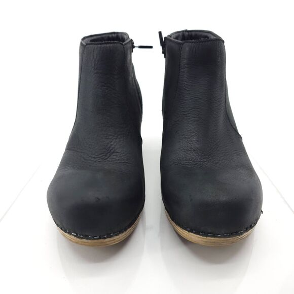 Dansko Maria 9302021400 Women's Eu 40 Bootie Black Leather Side Zip Ankle Boot - Picture 4 of 11